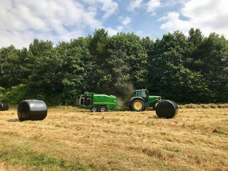 Bales underway